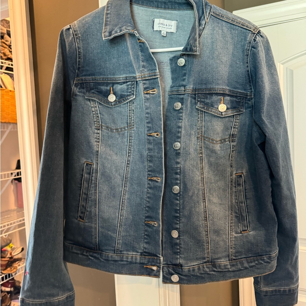 Crown & Ivy blue Jean jacket medium